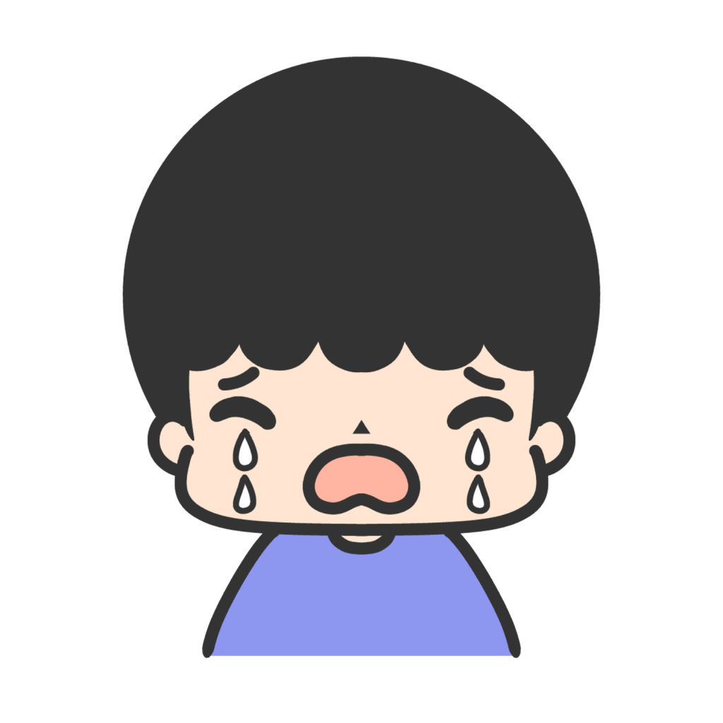 ないているかお