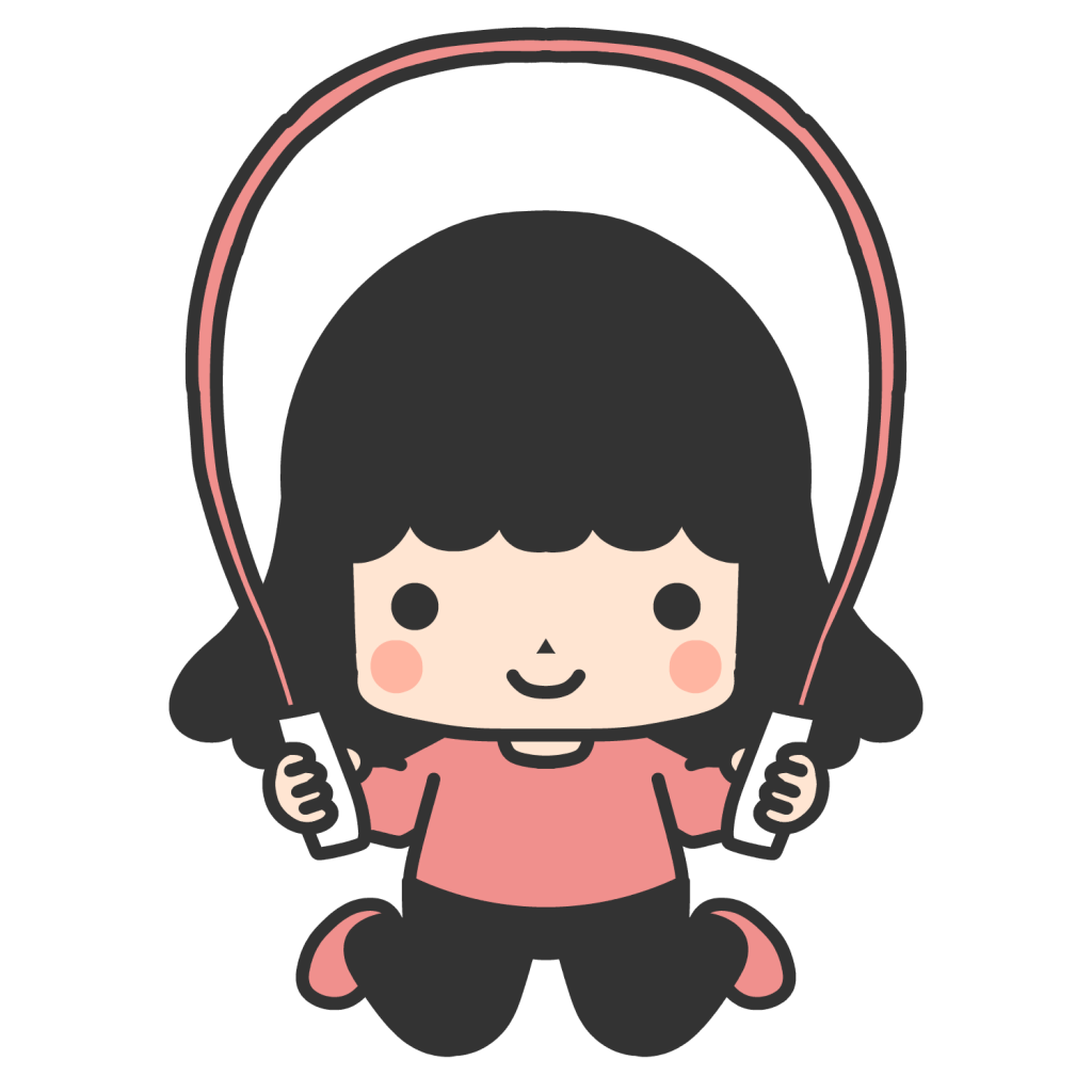 なわとびをする