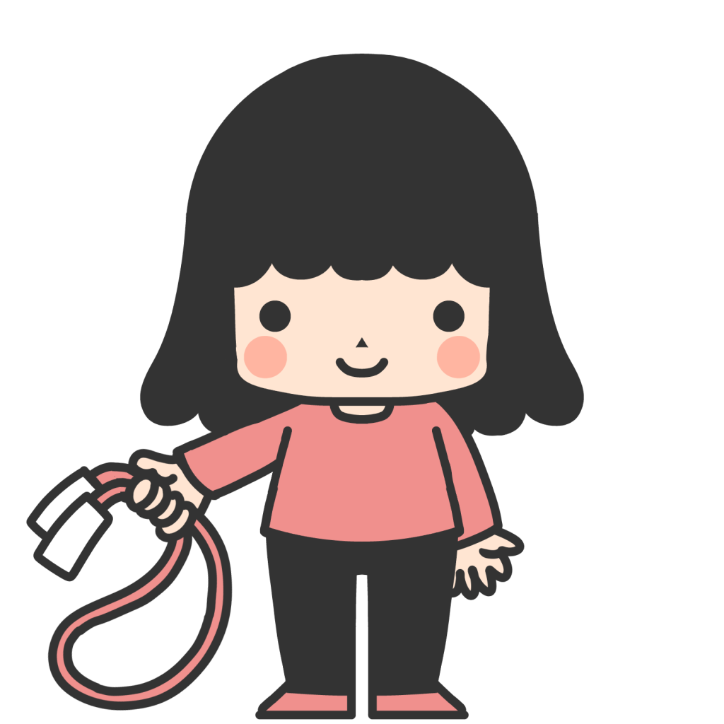 なわとびをもつ