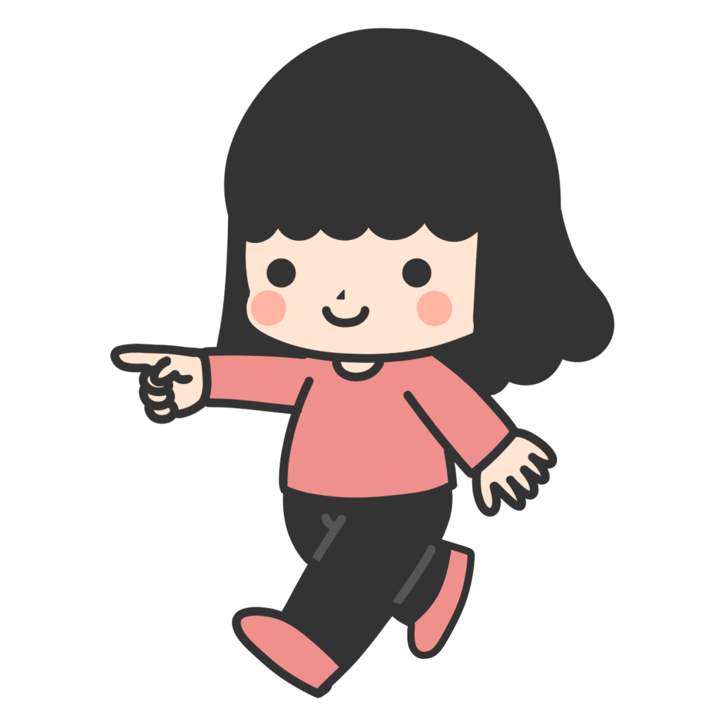 あるく（ゆびさし）