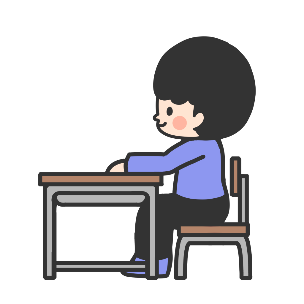 じぶんのせきにすわる