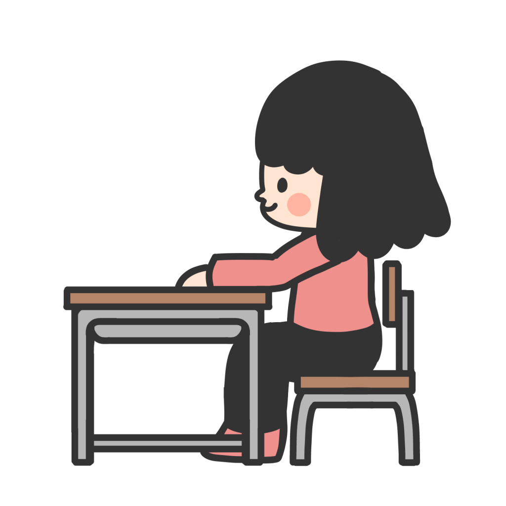 じぶんのせきにすわる