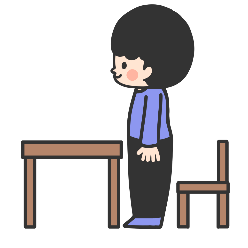 じぶんのせきからたつ