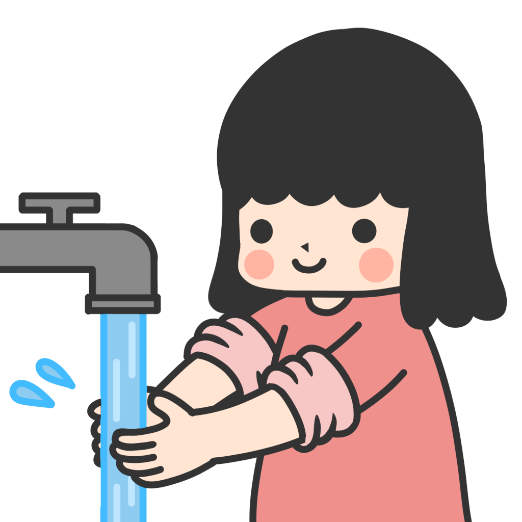 てをあらう（みず）