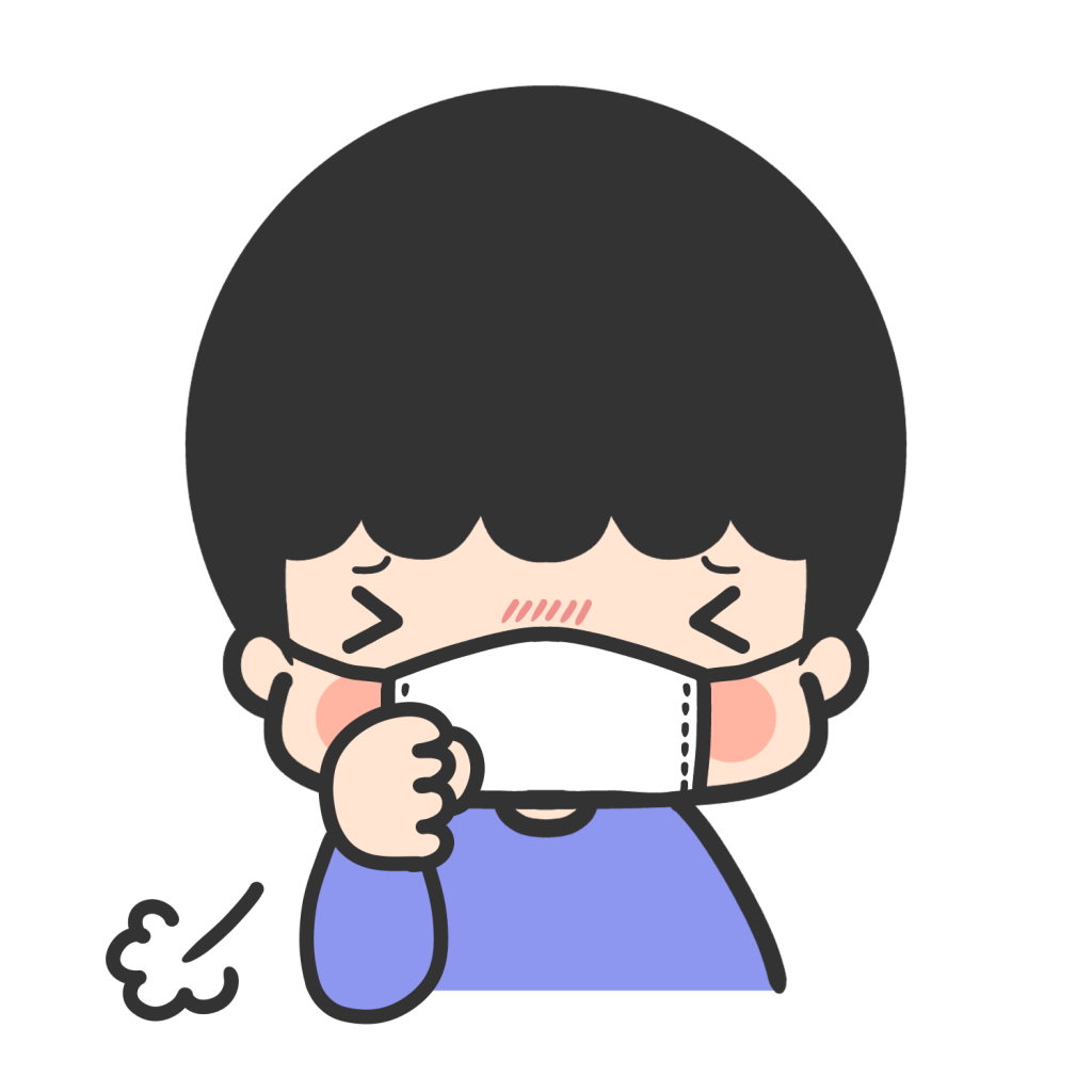 かぜをひく、せきをする