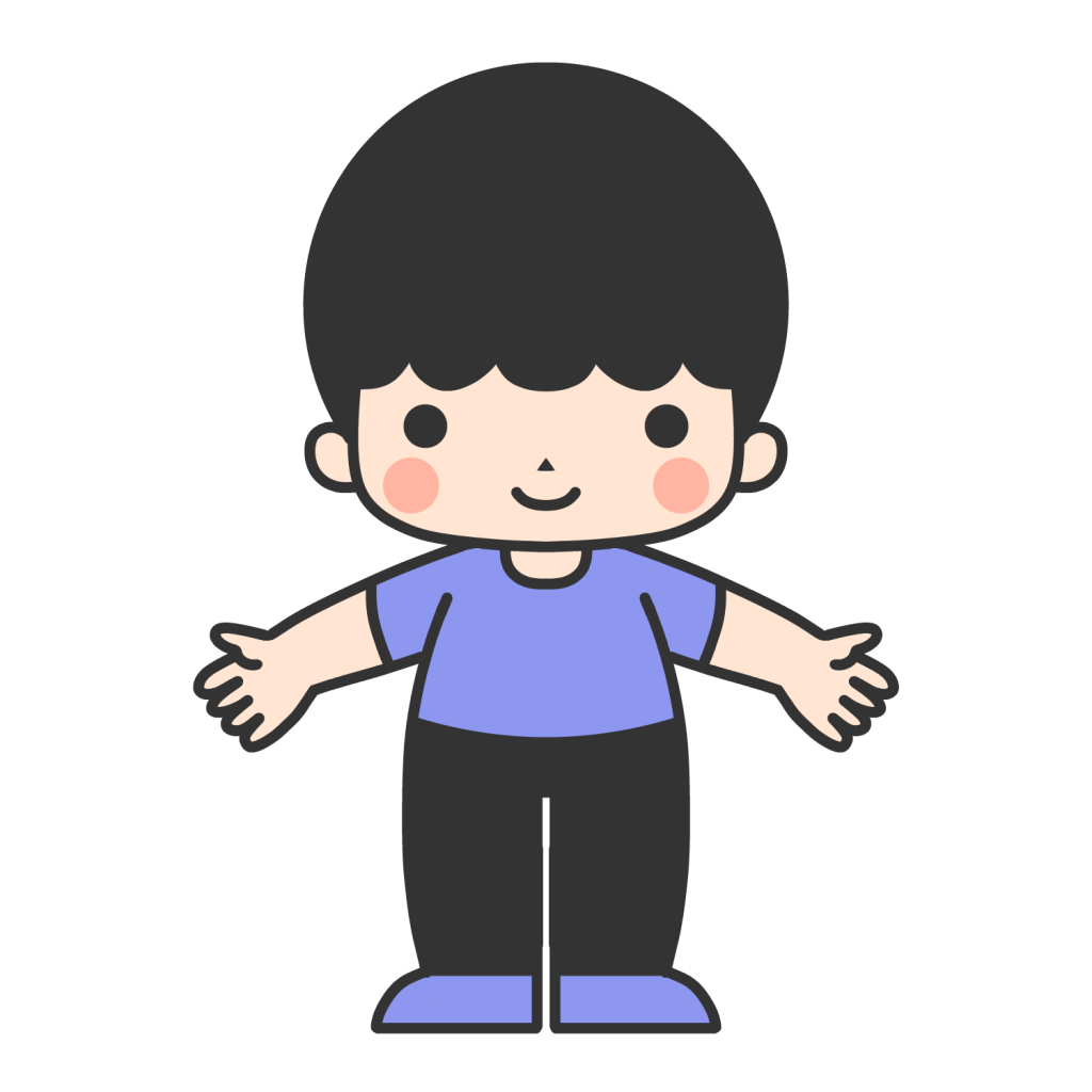 はんそでながズボンの男の子