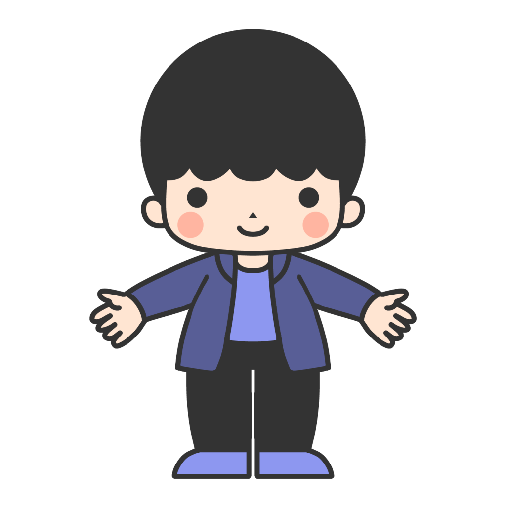 上着を着た男の子