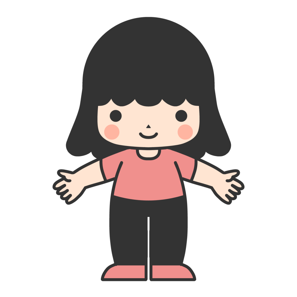 半袖長ズボンの女の子