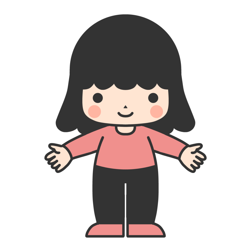 長袖長ズボンの女の子