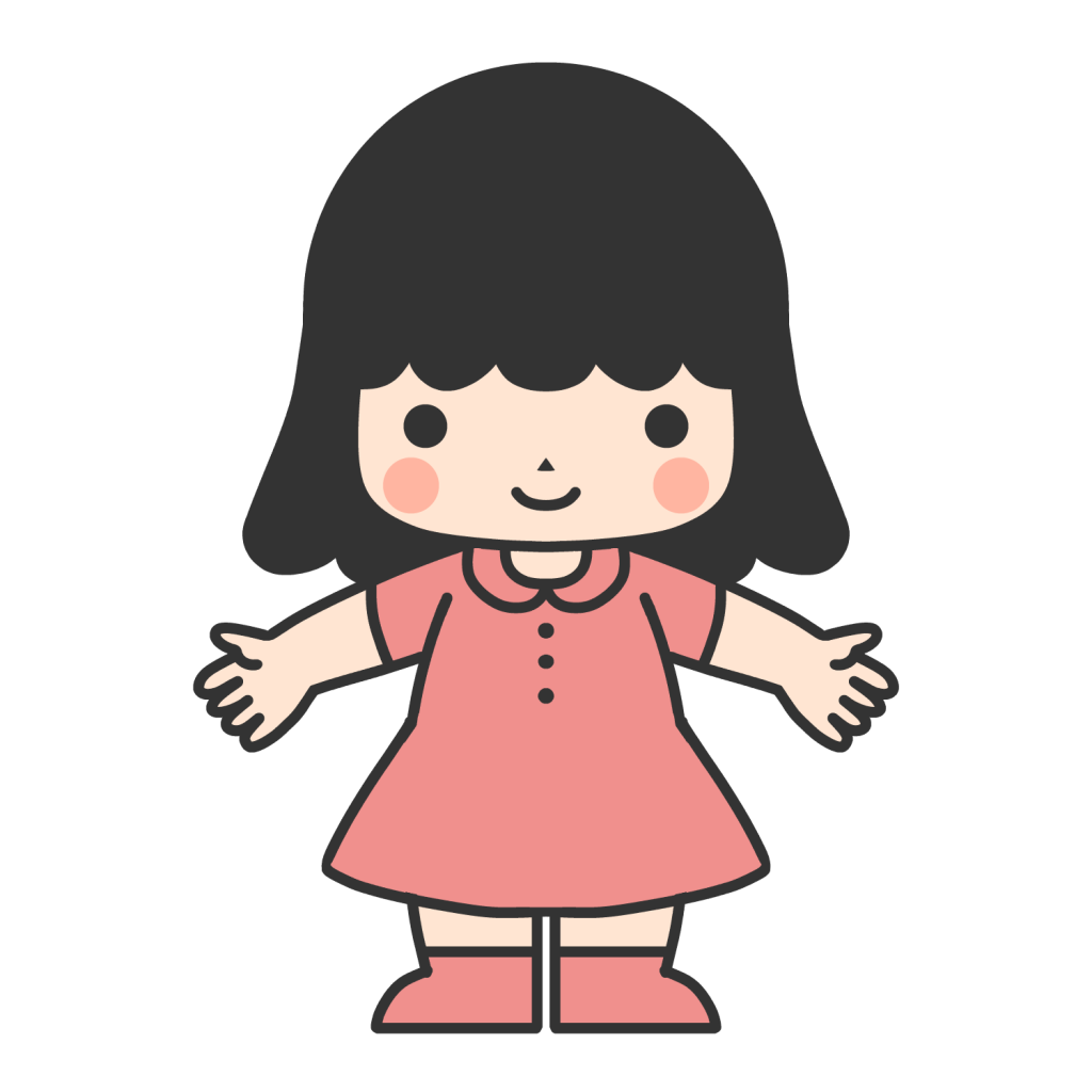 半袖ワンピースの女の子