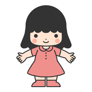 半袖ワンピースの女の子