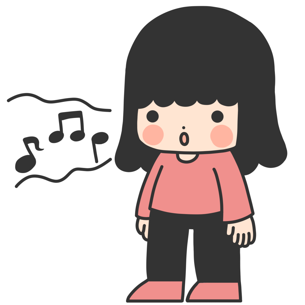 歌う女の子