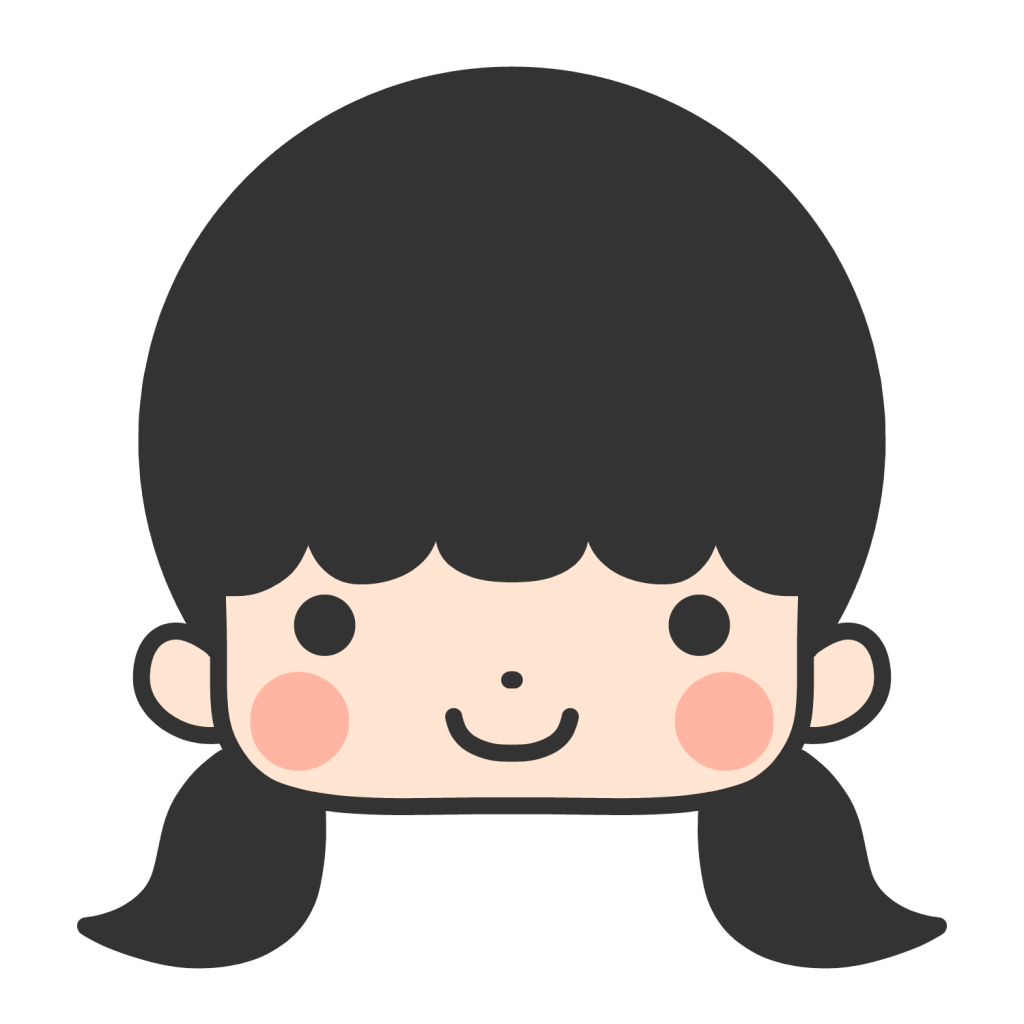 二つ結びをした女の子