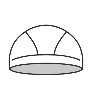 白色の水泳帽子